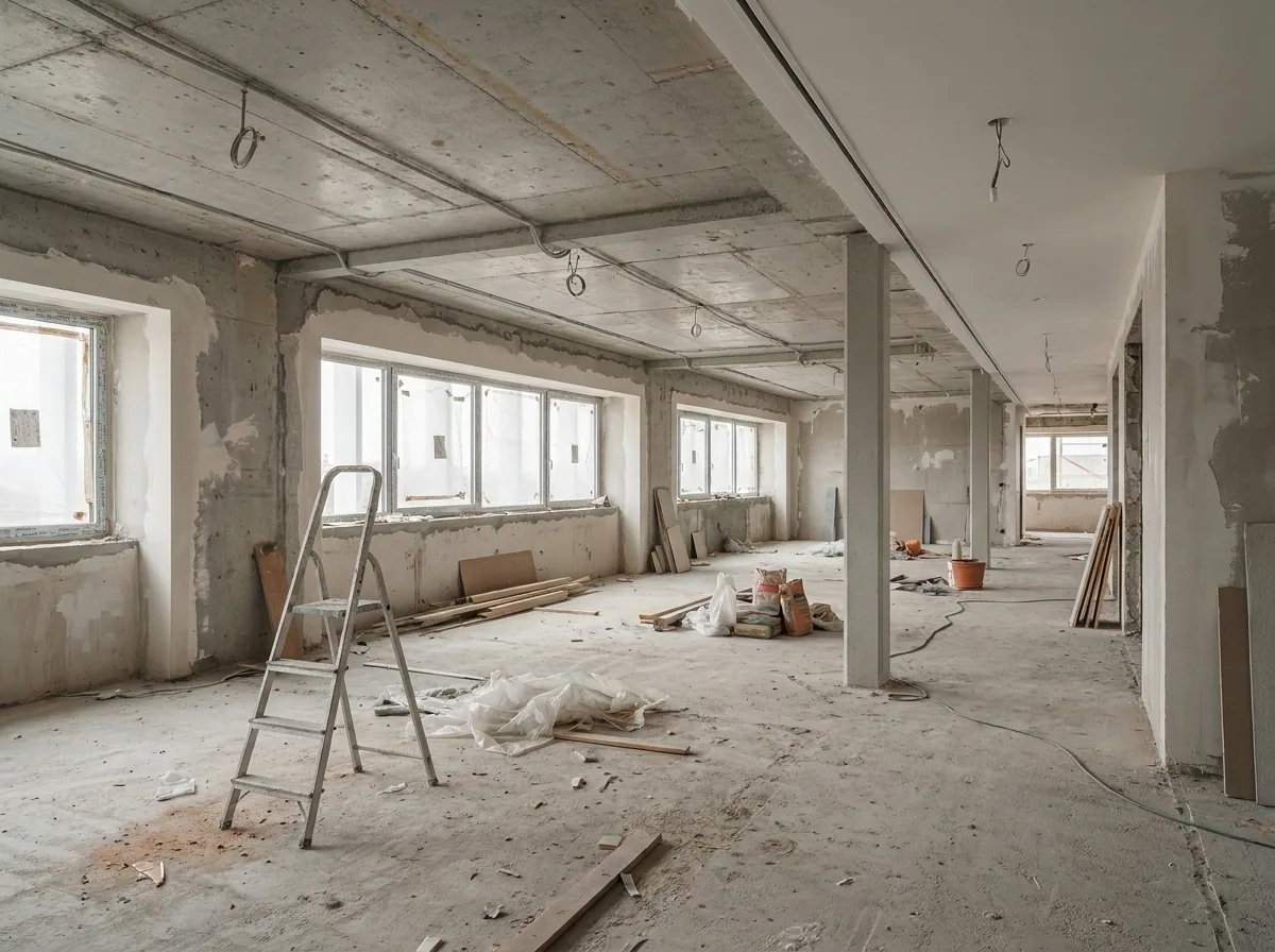 Office floor fit-out, Katowice — before